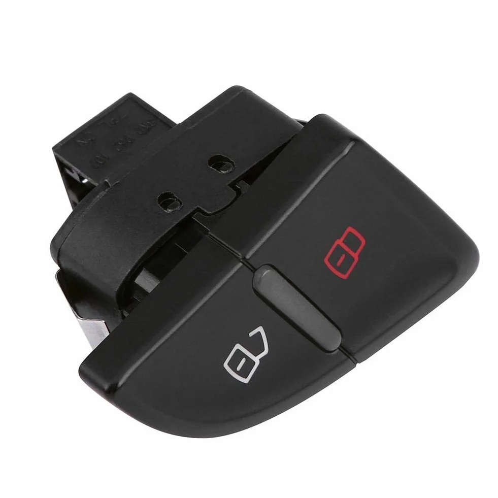 8KD 962 107 Interruptor de bloqueo de la puerta del automóvil Botón de bloqueo central Apto para B8 S4 Allroad S5 RS4 Interruptor de bloqueo central del automóvil Color negro Material A