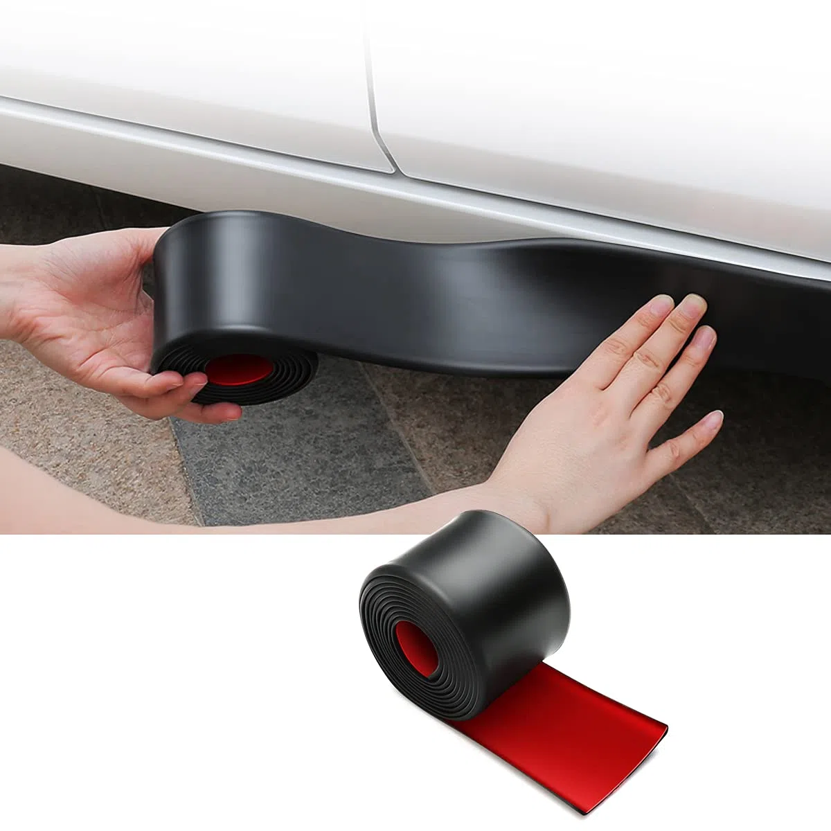 Faldones Laterales universales para Coches, Protector Lateral Universal antiarañazos, Protectores Laterales de Goma universales antiarañazos. Protector para sedanes, Camiones, SUV, Protector de