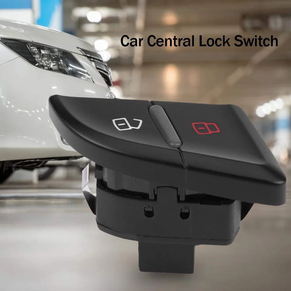 8KD 962 107 Interruptor de bloqueo de la puerta del automóvil Botón de bloqueo central Apto para B8 S4 Allroad S5 RS4 Interruptor de bloqueo central del automóvil Color negro Material A