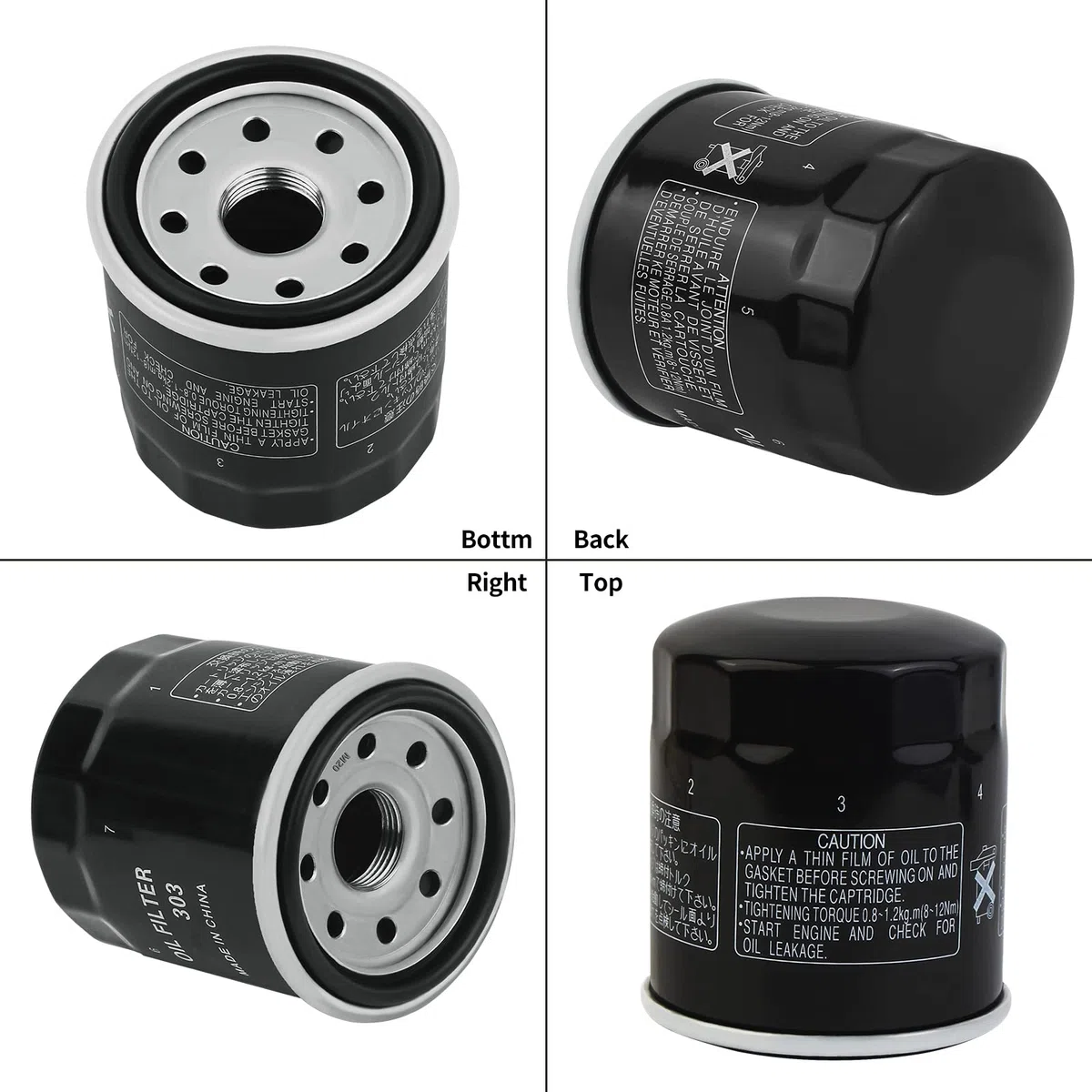 Road Passion Filtro de aceite para CB600 F-W,X,Y,1,2 Hornet 1998-2002 / CB600 S F2-Y,1,2 Hornet 2000-2002 / CB650 F2 1991-1992