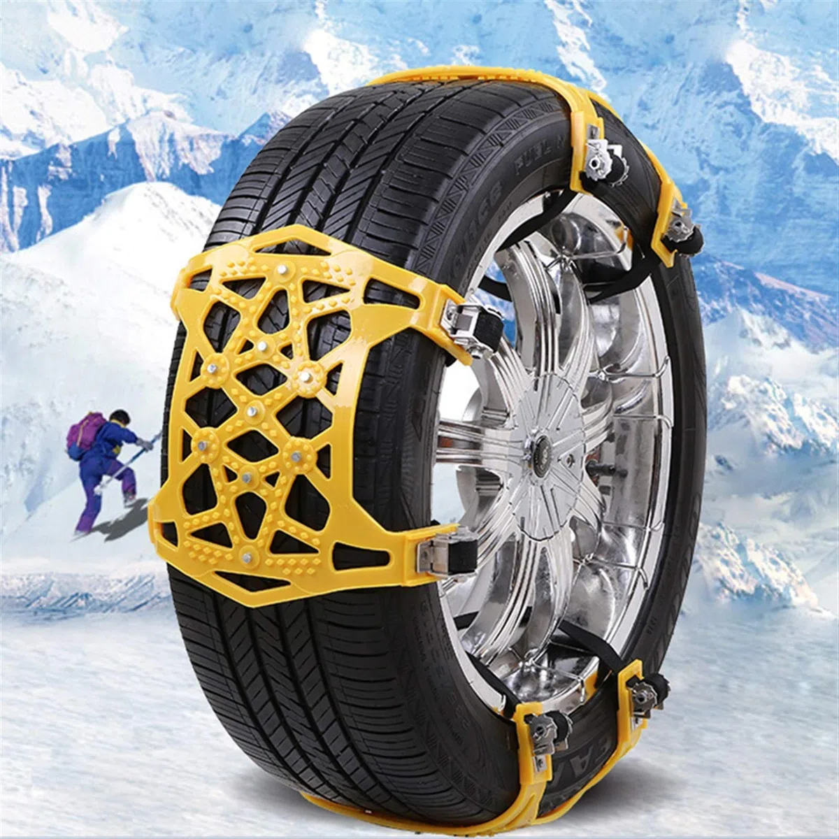 Cadena de Nieve para automóvil Cadena de Nieve Antideslizante Vehículos universales Rueda Antideslizante ensanchada y Gruesa Cadena de Nieve para camión de Invierno Cadena de neumá