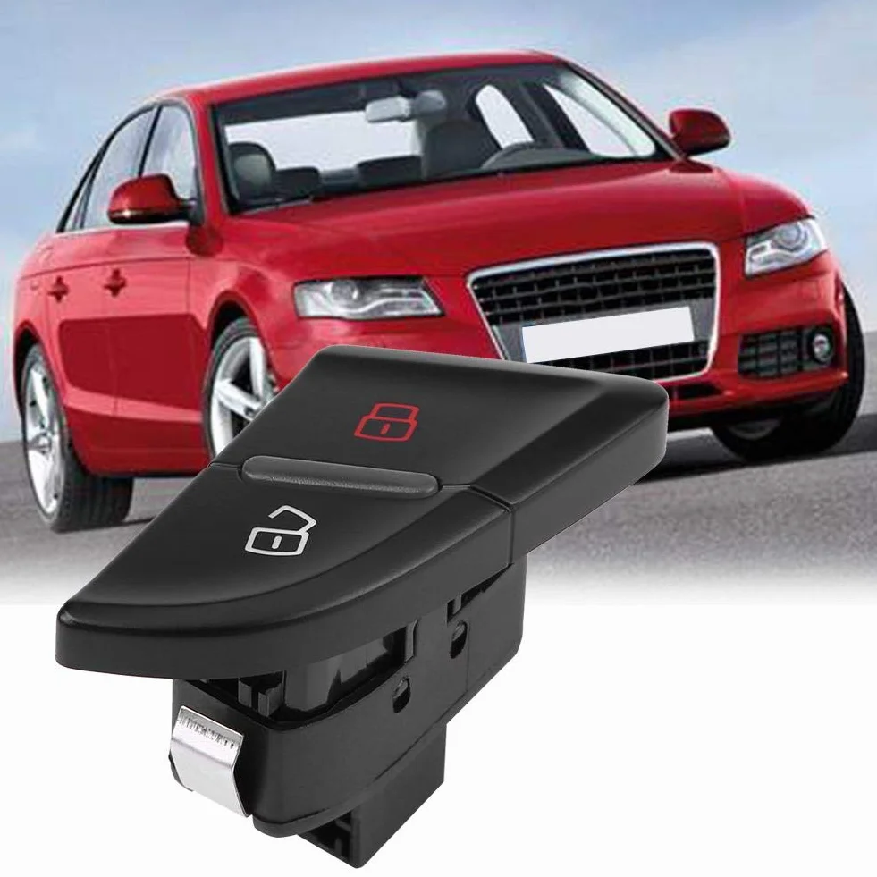 8KD 962 107 Interruptor de bloqueo de la puerta del automóvil Botón de bloqueo central Apto para B8 S4 Allroad S5 RS4 Interruptor de bloqueo central del automóvil Color negro Material A