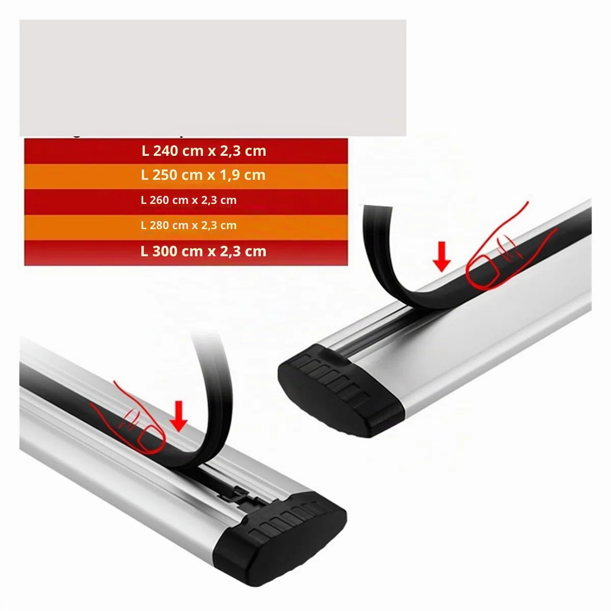 Tira de Goma Universal for Sellado de Barra Transversal, portaequipajes for Techo de Coche, Reduce la Resistencia al Viento y el Ruido Utilizado, Compatible con