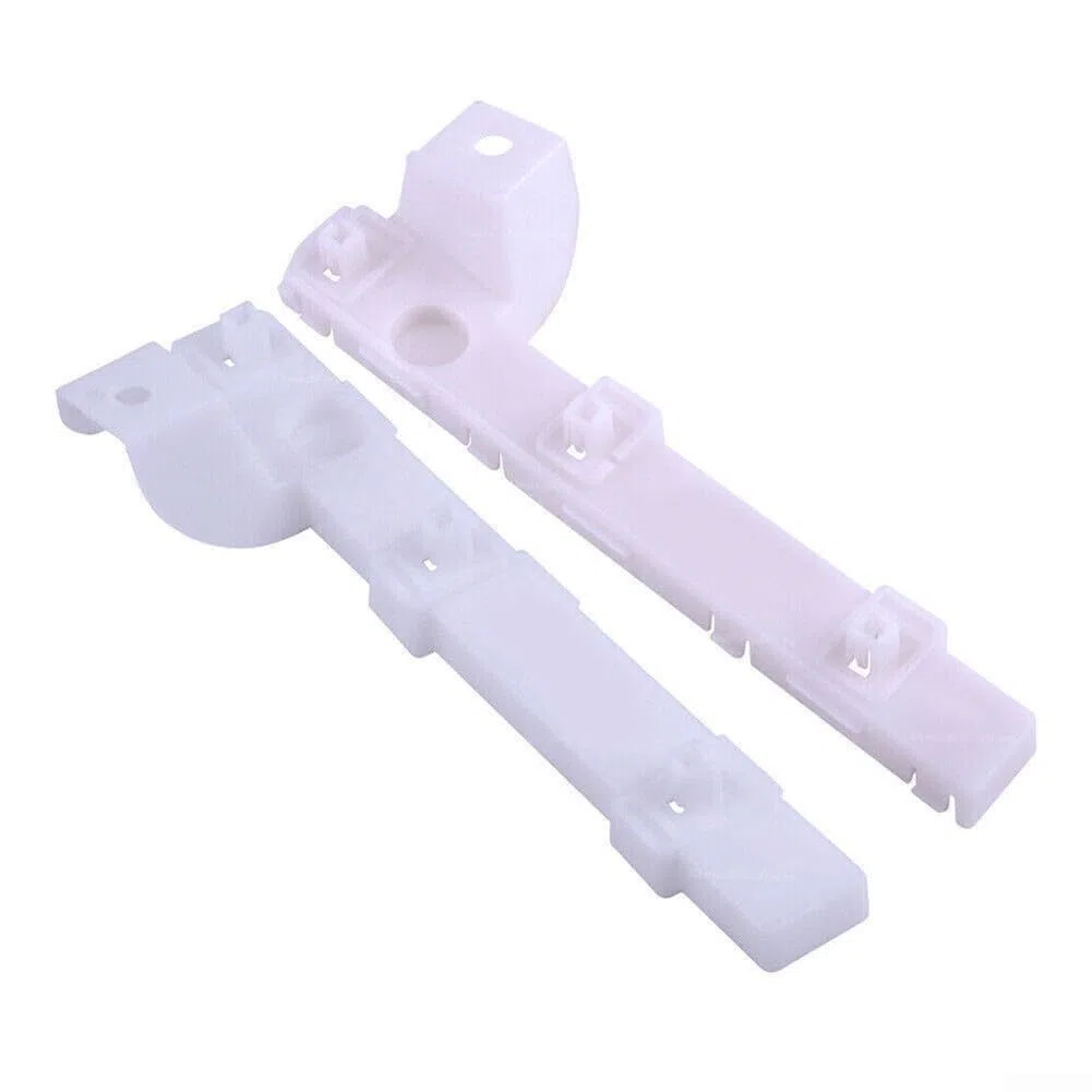 Par de soportes de parachoques delantero Mitsubishi Lancer 2008-2017 compatible con 6400F549 6400F550 plástico izquierdo y derecho blanco