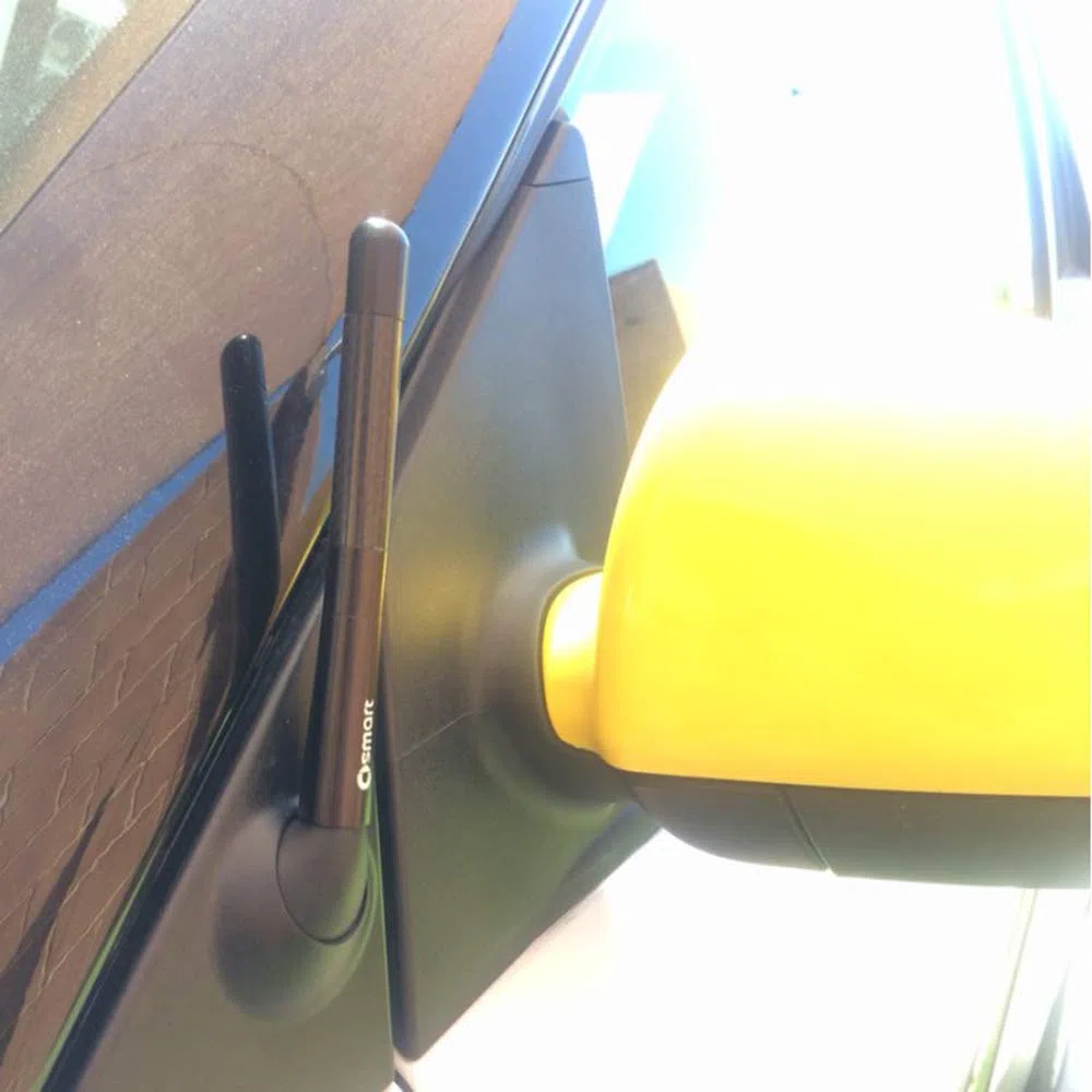 Funda de antena FM para radio de coche Smart fortwo forfour 451 453, 12 cm, fibra de carbono, accesorios decorativos