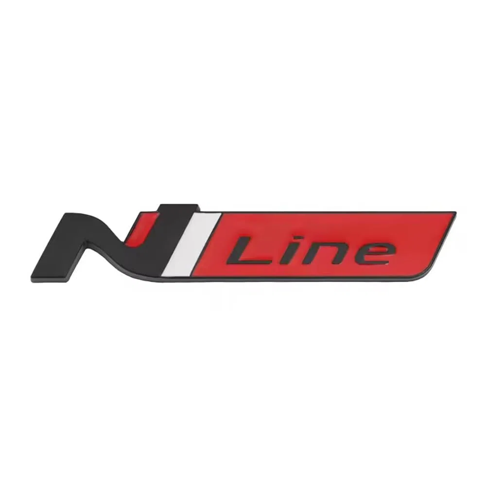 1 Pieza 3D Emblema Coche Metal Coche Auto Emblema Carta Insignia Etiqueta para N N Line Emblema Adhesivo,B
