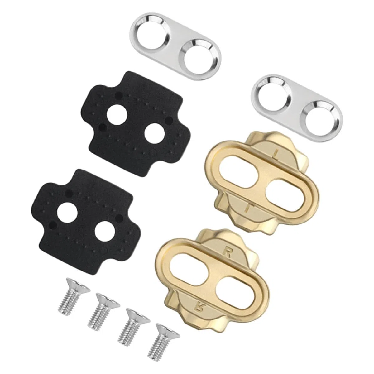 Calas para Pedales de Bicicleta de Carretera Kit de 2 Calas de Latón Compatibles Sistemas Crankbrothers Eggbeater y Mallet Accesorios para Zapatillas de Ciclismo Reduce Fatiga y