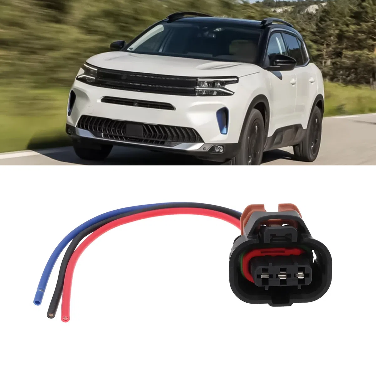 Conector de Cableado de Encendido de Bobina de 3 Pines 13801763 Compatible con Peugeot Compatible con Citroen 15cm