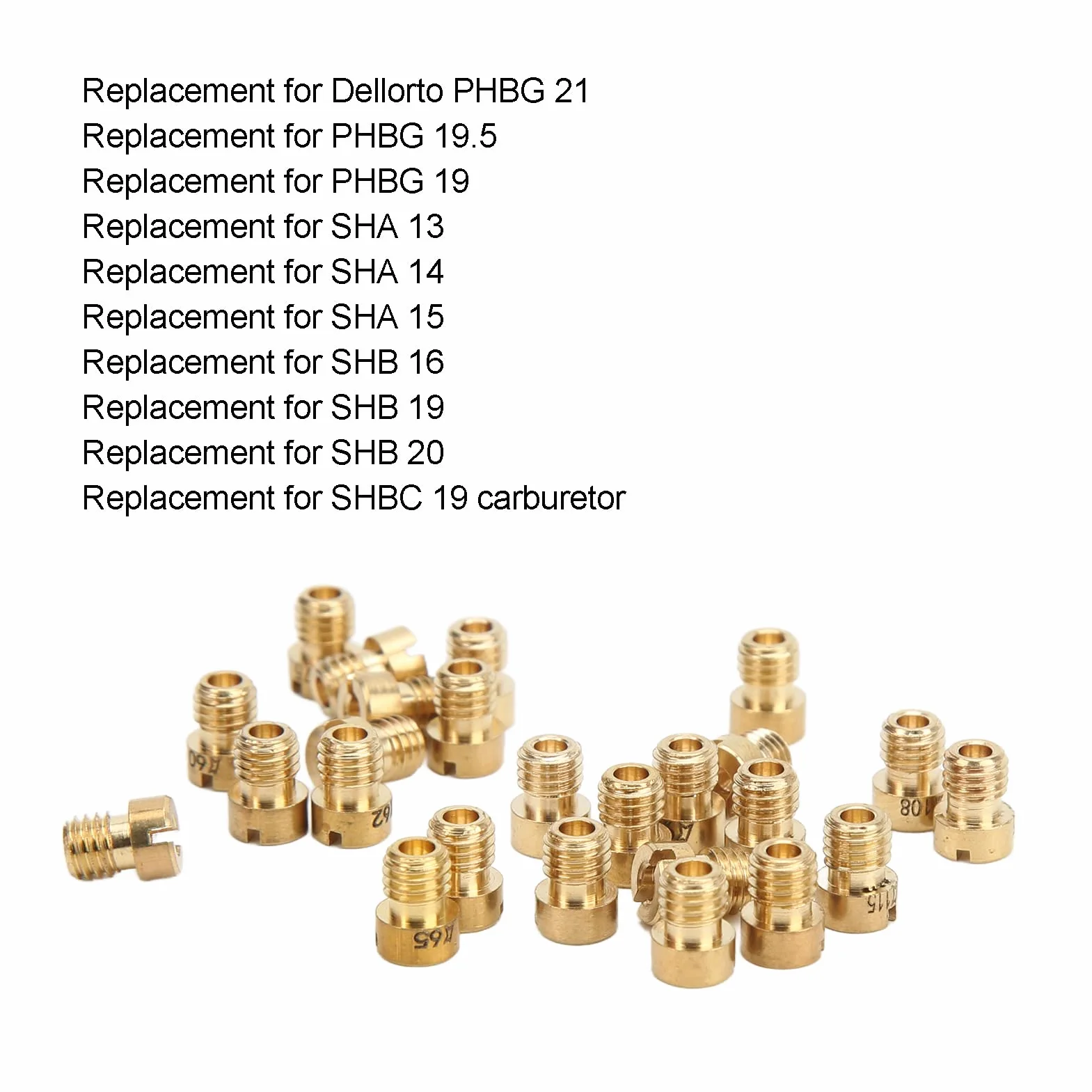 Chorros Principales Para Carburador 25pcs Kit De Reemplazo M5 55 115 Compatible Con Dellorto PHBG 19 19.5 21 SHA 13 14 15 SHB 16 19 20 SHBC 19 Para Mantenimiento Y Reparación
