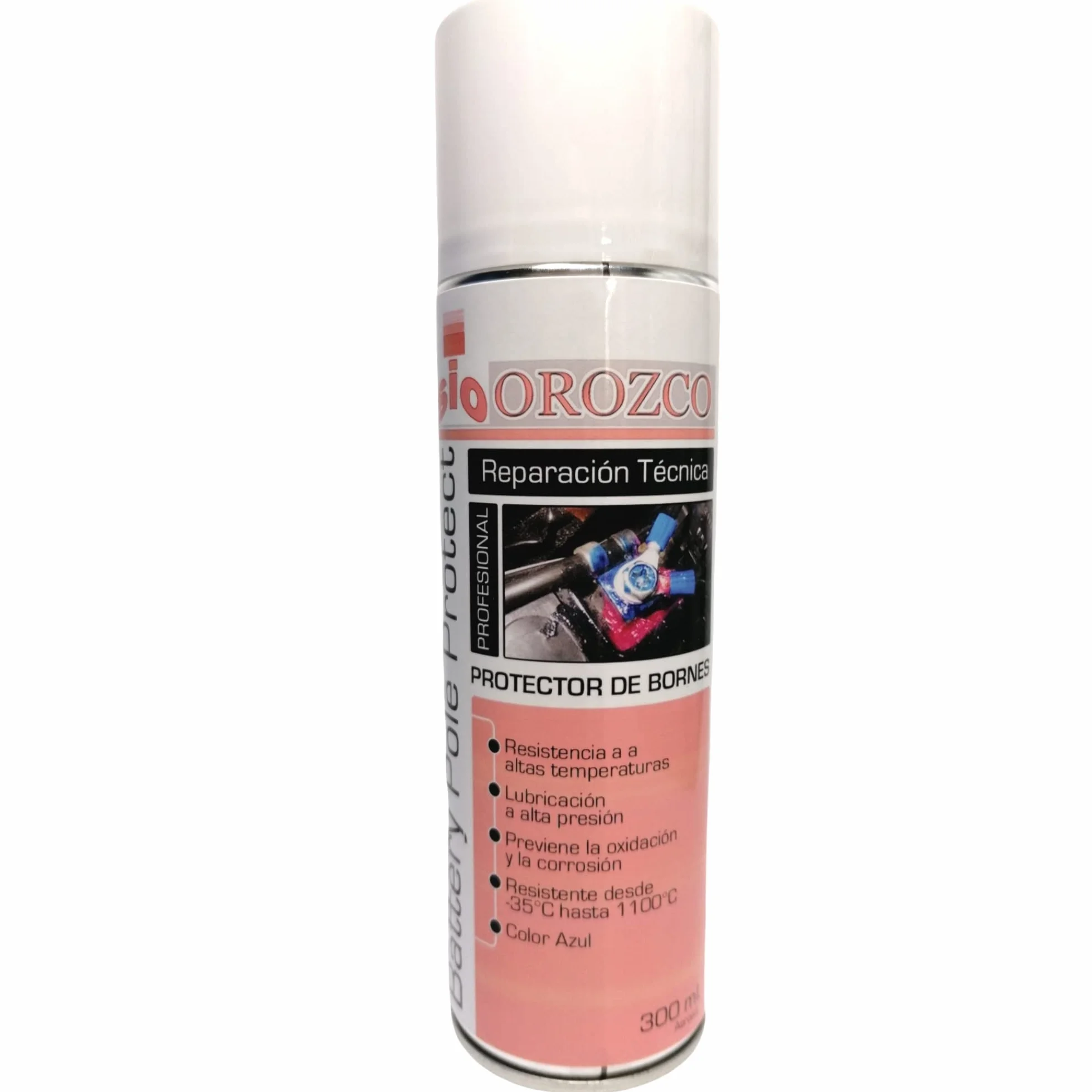 SIO Protector Bornes Batería en Spray 300ml – Grasa Protectora Anticorrosión para Terminales Batería Coche Moto – Protege Contra Sulfatación, Humedad y Óxido – Mantenimiento Sistema Eléctrico