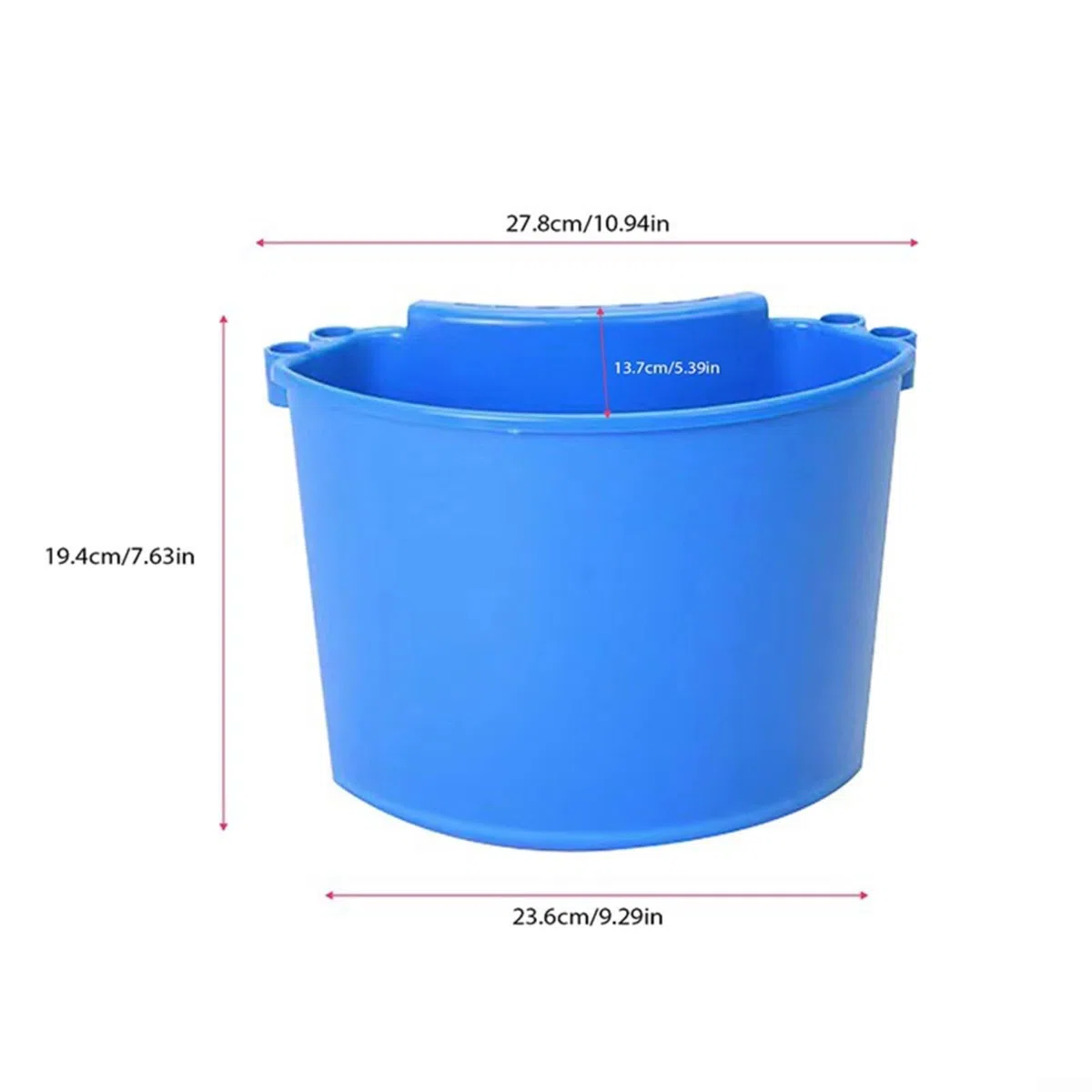Cubo de lavado de autos Organizador de cubo de almacenamiento de lavado de autos Material ABS para detalles del vehículo en casa o uso profesional (azul)