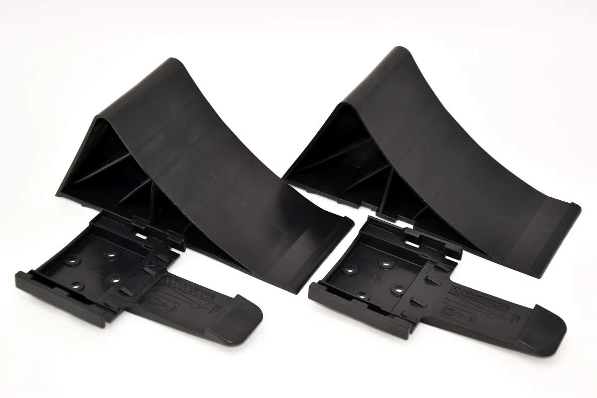 Fkanhängerteile Cavalrywolf Juego Completo de Cuñas Para Ruedas, Incluye Soporte, 27.4cm x 17.3cm x 10.7cm, Negro