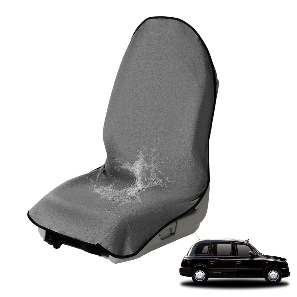 1 Funda Antideslizante para Asiento De Coche, Toalla Impermeable para El Sudor, Funda para Asiento Delantero, Adecuada para Fitness, Playa, Yoga, Toallas para Asiento De Coche (Gris)