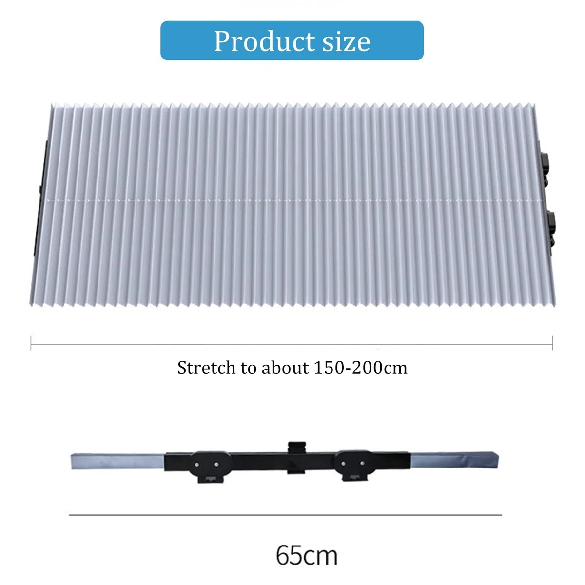 Parasol Coche Delantero, Visera Protección Solar Retráctil Automática para Parabrisas de Coche con Protección de Ventosa, Cortina con Protección UV
