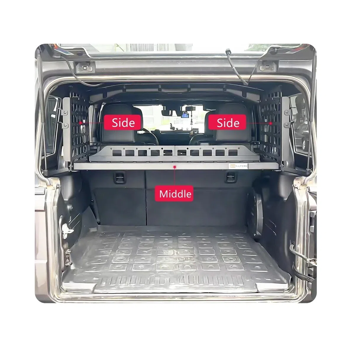 Trasero Cubierta Cargo Cover para Jeep para Wrangler (JL) 4dr Hardtop 2024 2025 Panel Almacenamiento Modular Estante Maletero Portaequipajes Interior