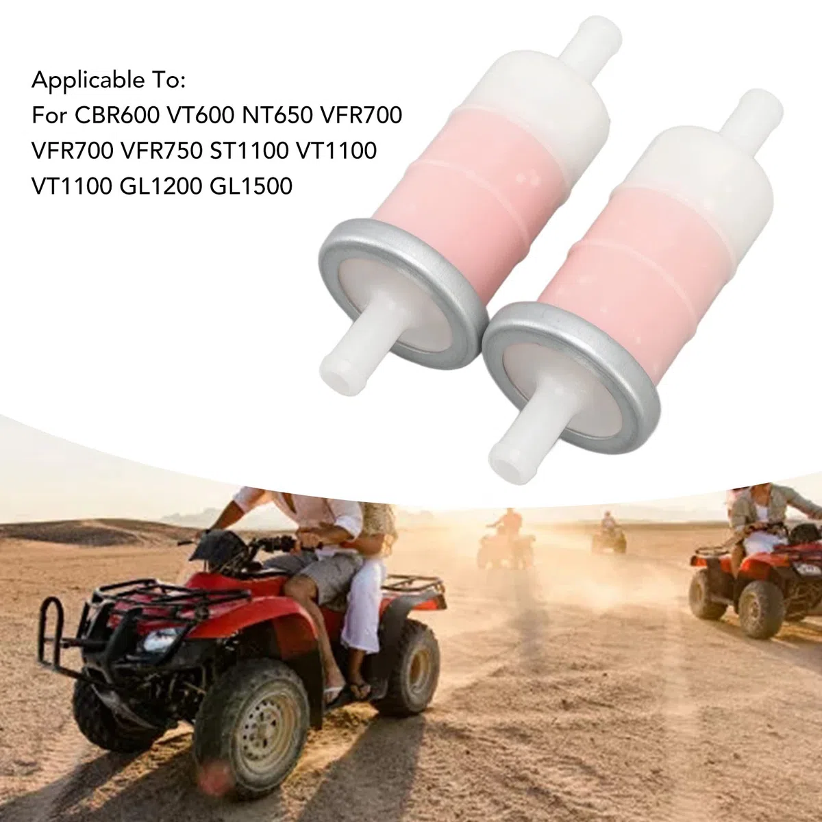 Filtro de combustible de 10 mm,2 Piezas Filtro de Combustible Universal 3/8" Filtro de Combustible de Gas para Motocicleta para CBR600 VT600 NT650 VFR700 ST1100