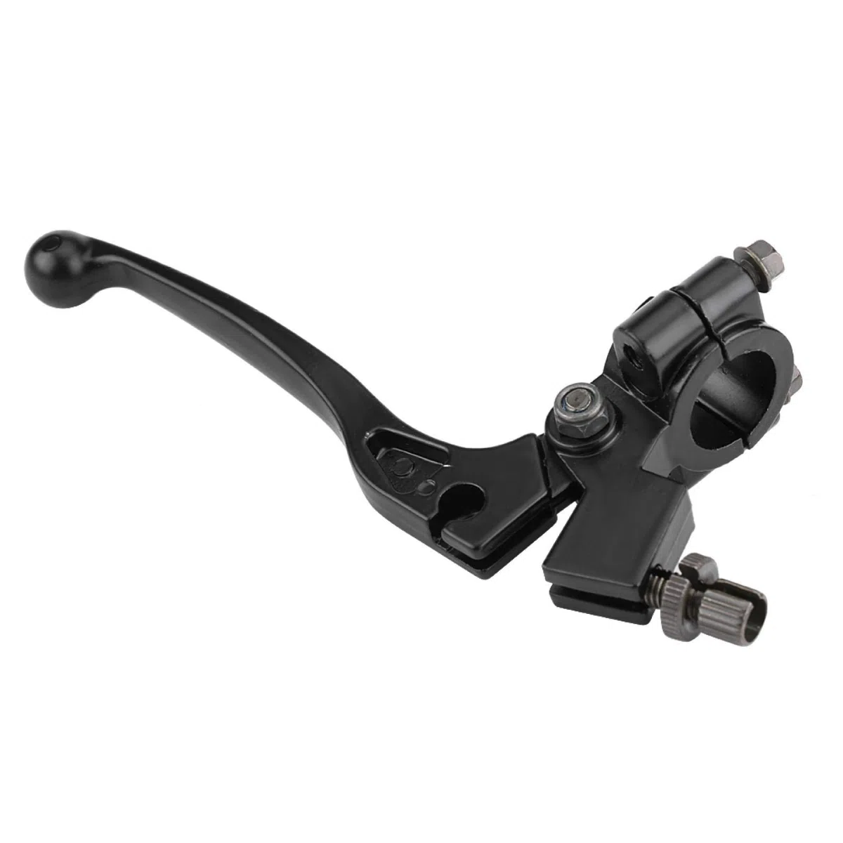 Qiilu Manetas De Embrague De Moto, Palanca de freno de embrague plegable de 22 mm 7/8 pulg. De aluminio con percha para 50CC - 125CC Dirt Pit Bike