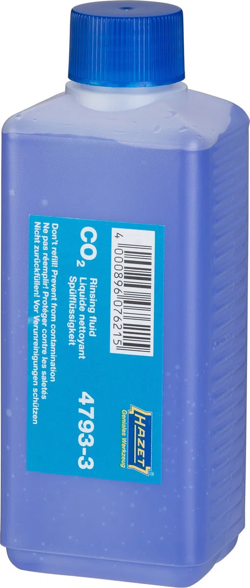 Líquido de lavado HAZET 4793-3 para la limpieza del comprobador 4793-1, 250 ml, adecuado para detectar daños y fugas en las juntas de culata de los motores de combustión refrigerados por agua".