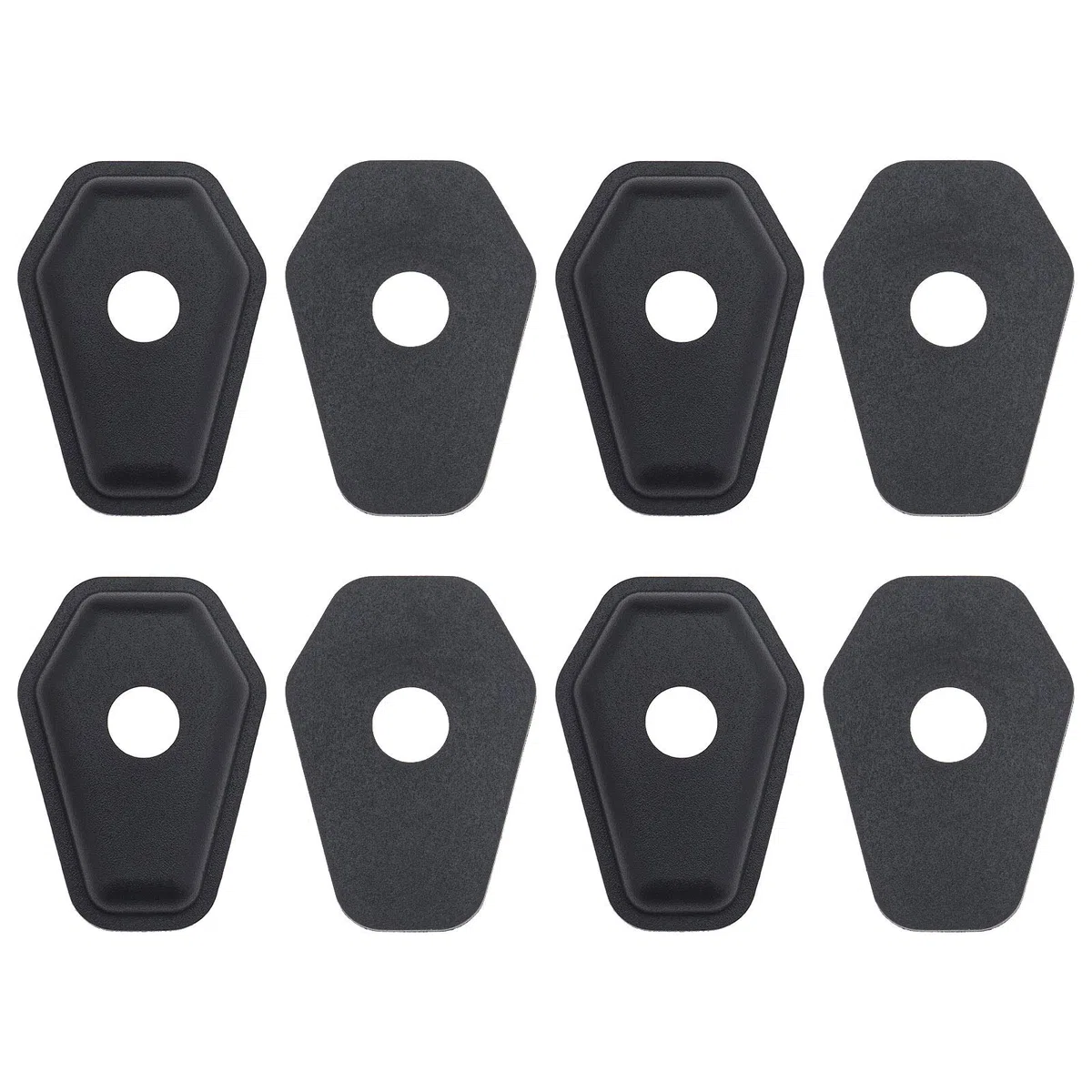 Juego de 4 placas adaptadoras para intermitentes de motocicleta, color negro para parte delantera y trasera, compatible con SXR600 750 1000 SV650 1000 DL650