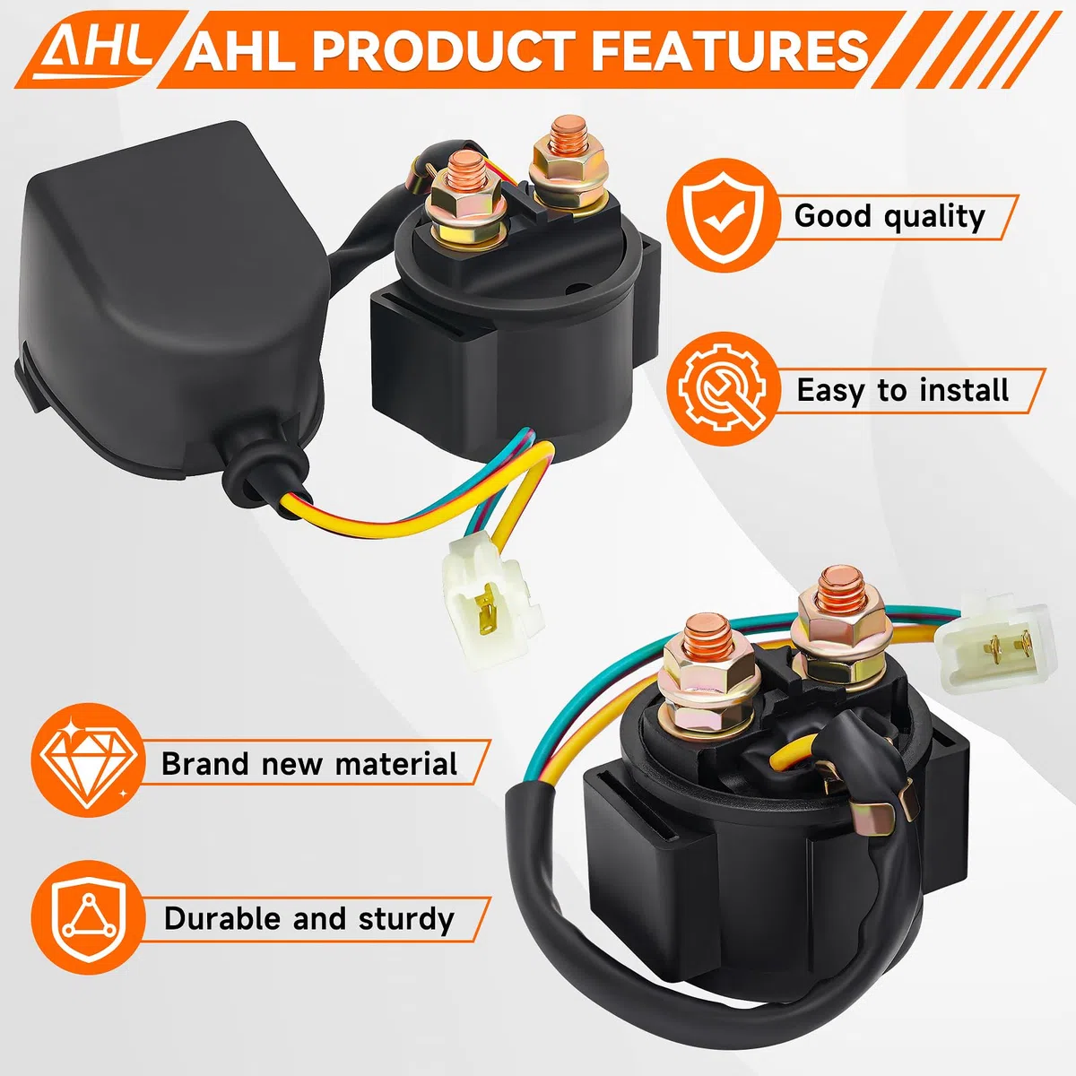 AHL- Motocicleta Solenoide Relé De Arranque para 1100 VT1100C SHADOW 1989-1996