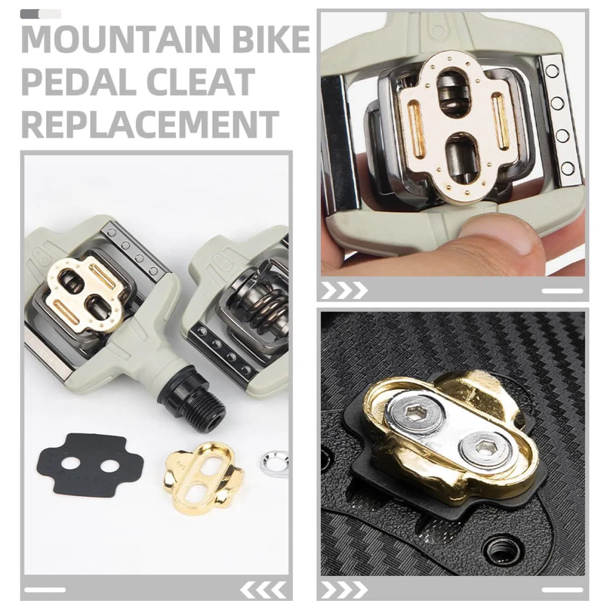 Calas para Pedales de Bicicleta de Carretera Kit de 2 Calas de Latón Compatibles Sistemas Crankbrothers Eggbeater y Mallet Accesorios para Zapatillas de Ciclismo Reduce Fatiga y