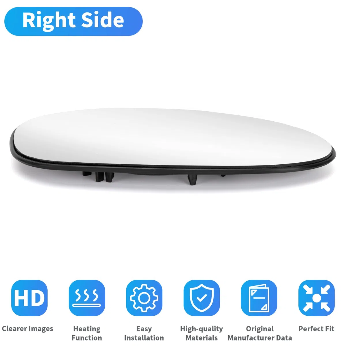 Mingke Cristal Espejo Retrovisor Derecho para BMW 1 Serie E81 E82 E87 E88 2004-2009 3 Serie E90 E91 E92 E93 2005-2010 Retrovisor Exterior Calefactable Ajustable